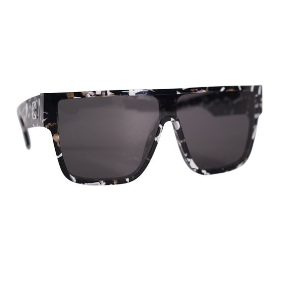 Off-White SYRACUSE Shield Sunglasses - Havana Black / Dark Grey - NWT - Picture 5 of 9